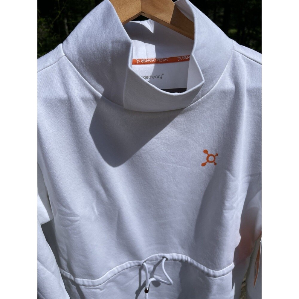 Official Orangetheory Fitness LS Fleece Tunic Sweatshirt White Small NWT